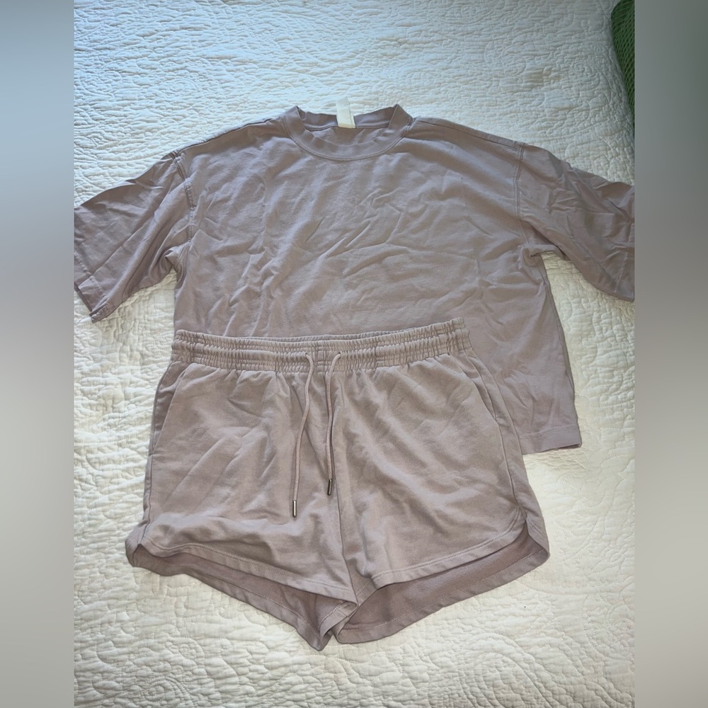 Dusty Purple Shorts and Tee Matching Set